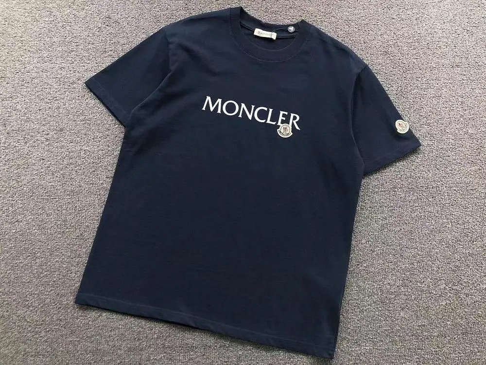 Moncler T-Shirts Short-Sleeve Logo T-Shirt with Sleeve Patch image 7
