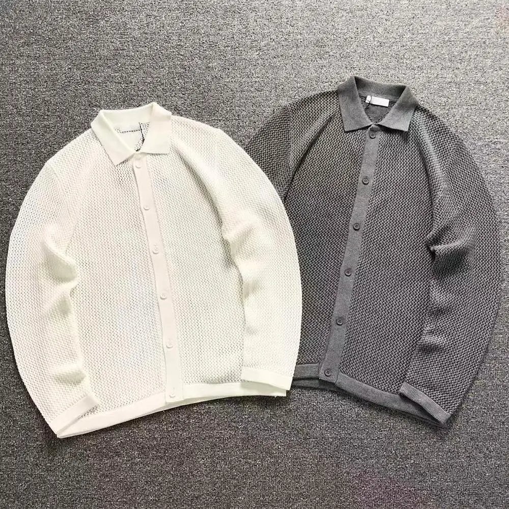Prada mesh polo knit cardigan — W2CFinds curated find