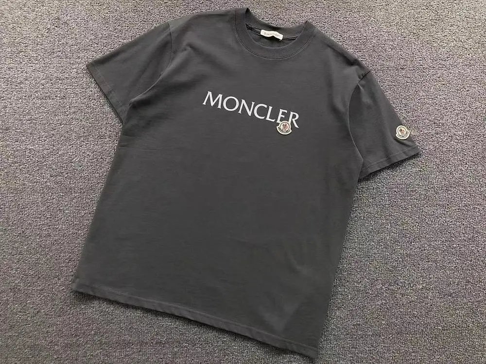 Moncler T-Shirts Short-Sleeve Logo T-Shirt with Sleeve Patch image 3