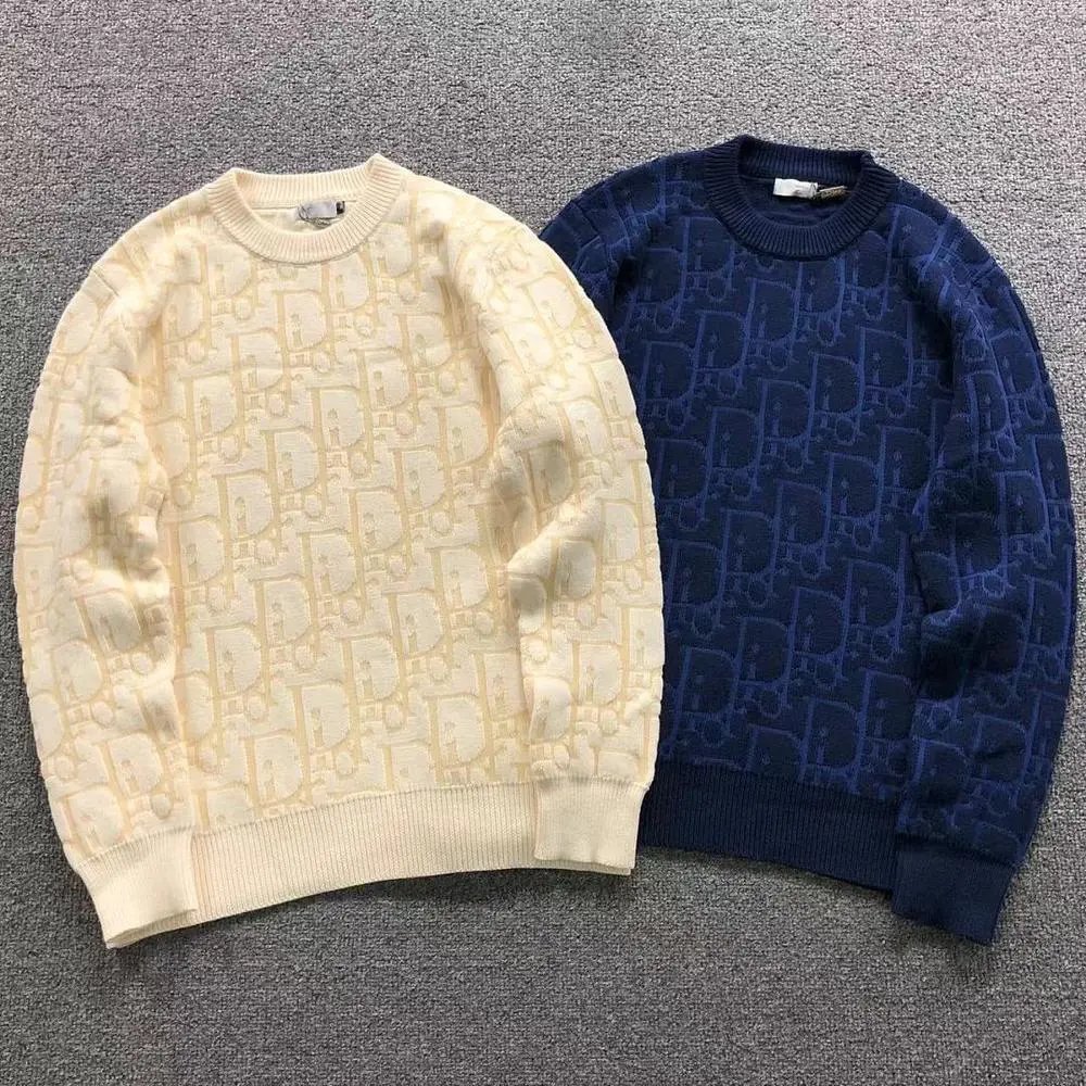 Dior all over oblique logo crew neck sweater — W2CFinds curated find