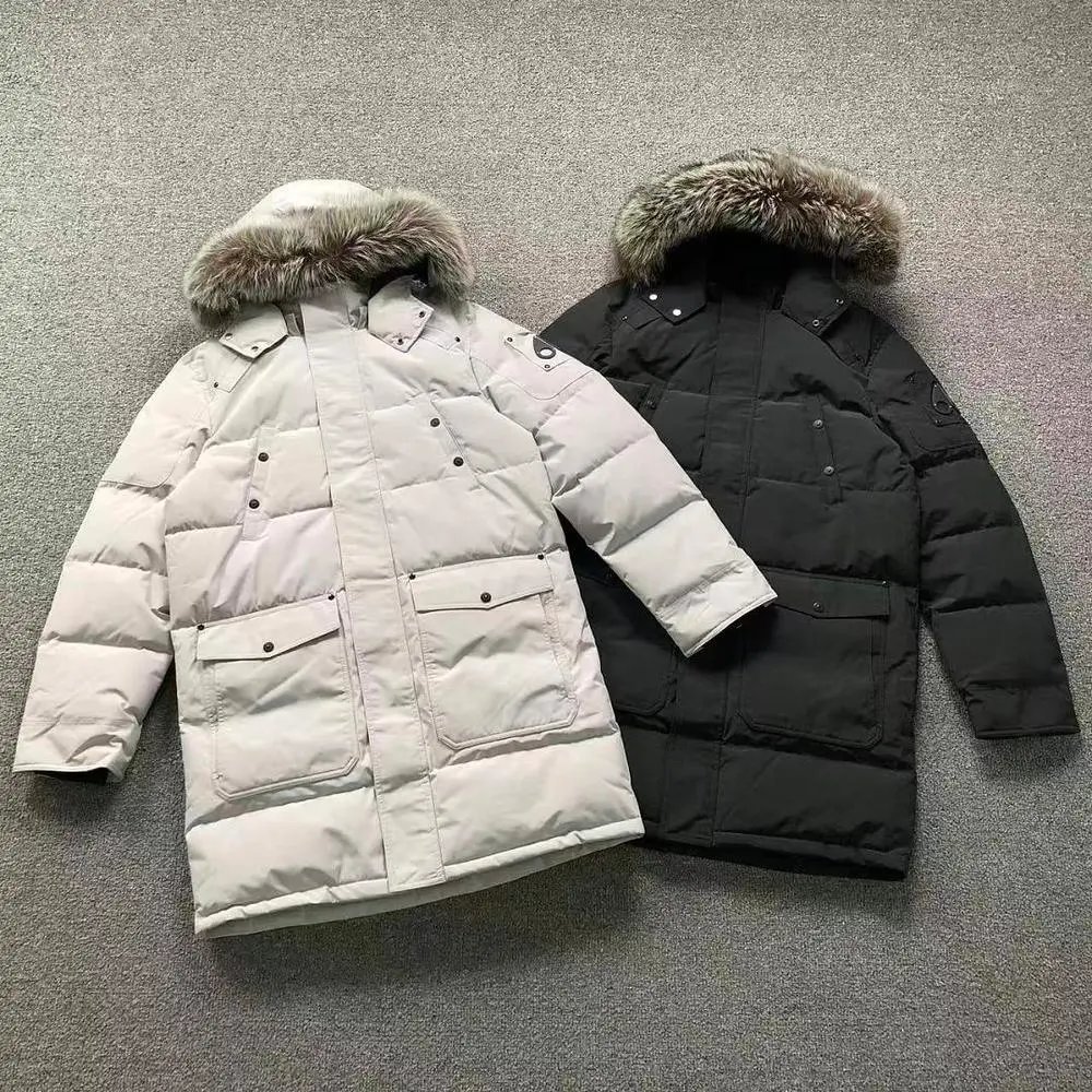 Moose Knuckles fur hood long down jacket — W2CFinds curated find