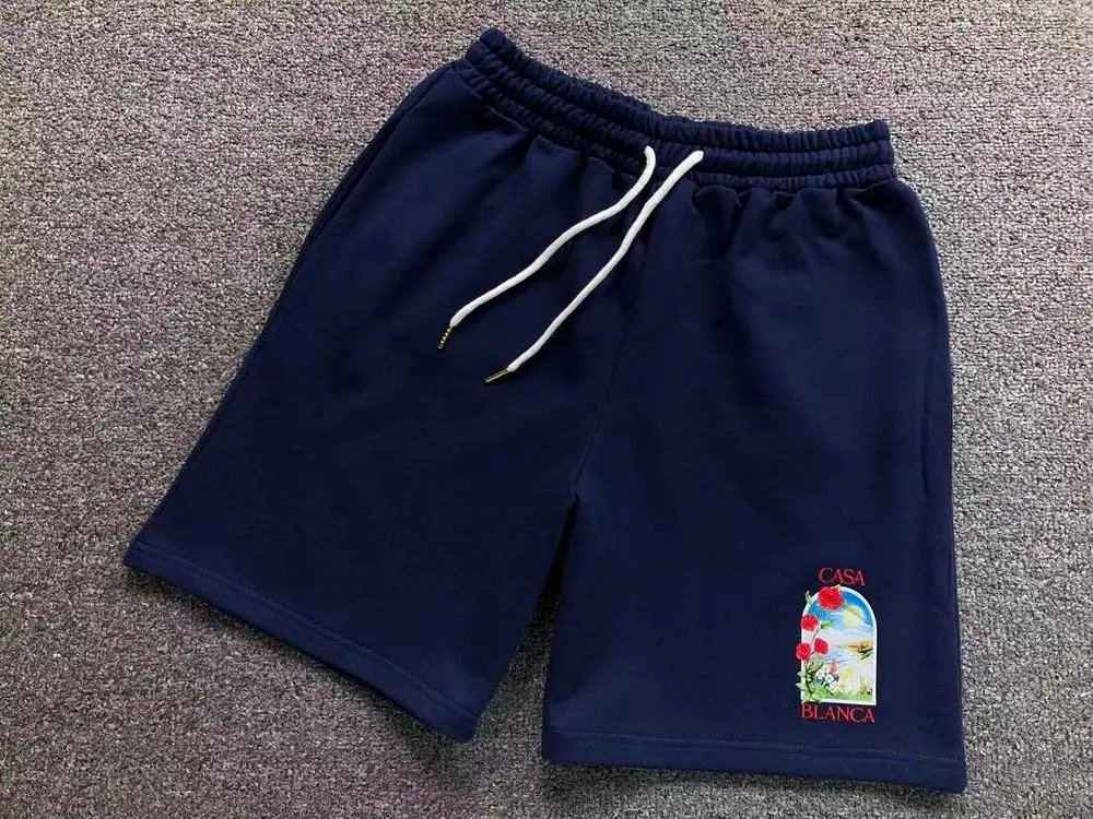 Casablanca Shorts Drawstring with floral arch graphic image 5