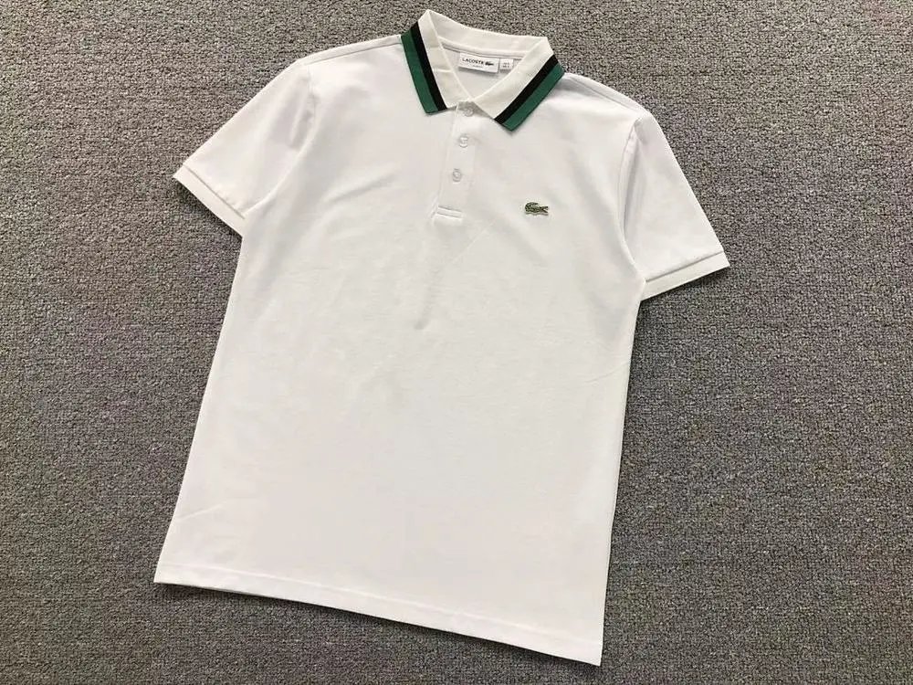 Lacoste T-Shirts Short-Sleeve Polo Shirt with Contrast-Tipped Collar — Style 1