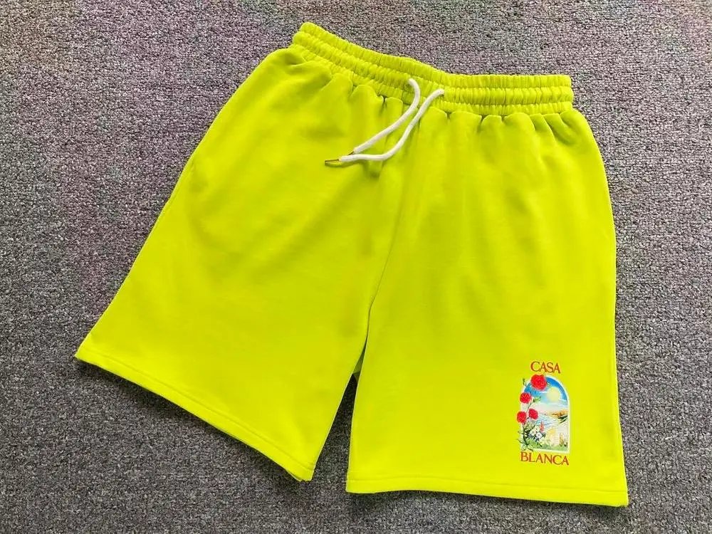 Casablanca Shorts Drawstring with floral arch graphic image 3