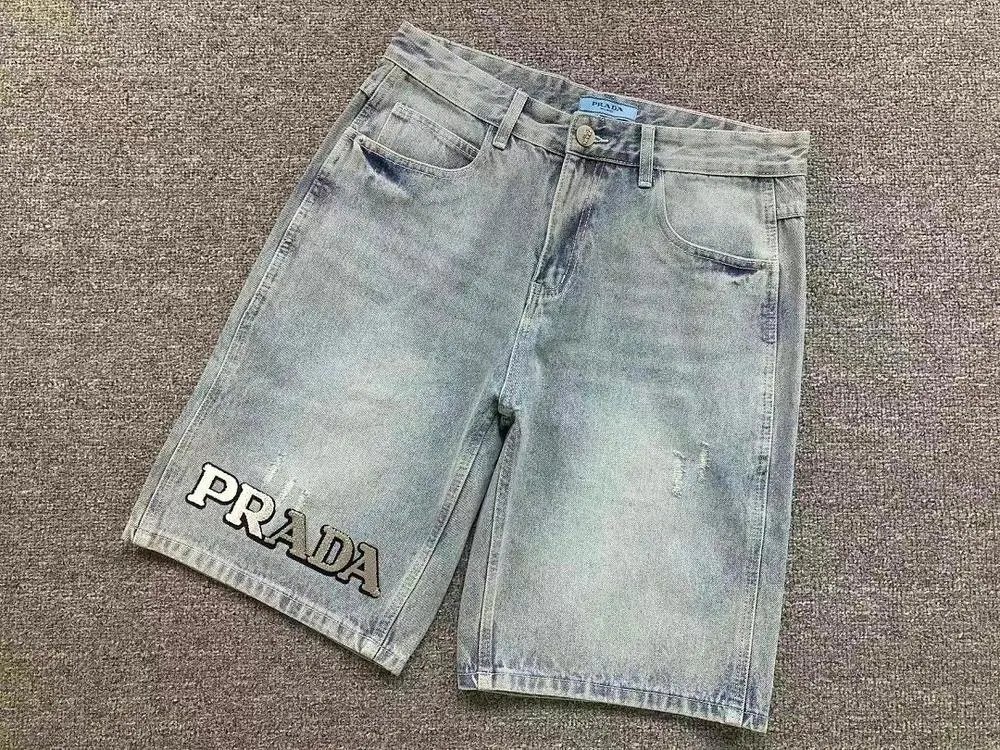 Prada Shorts Denim with embroidered logo image 2
