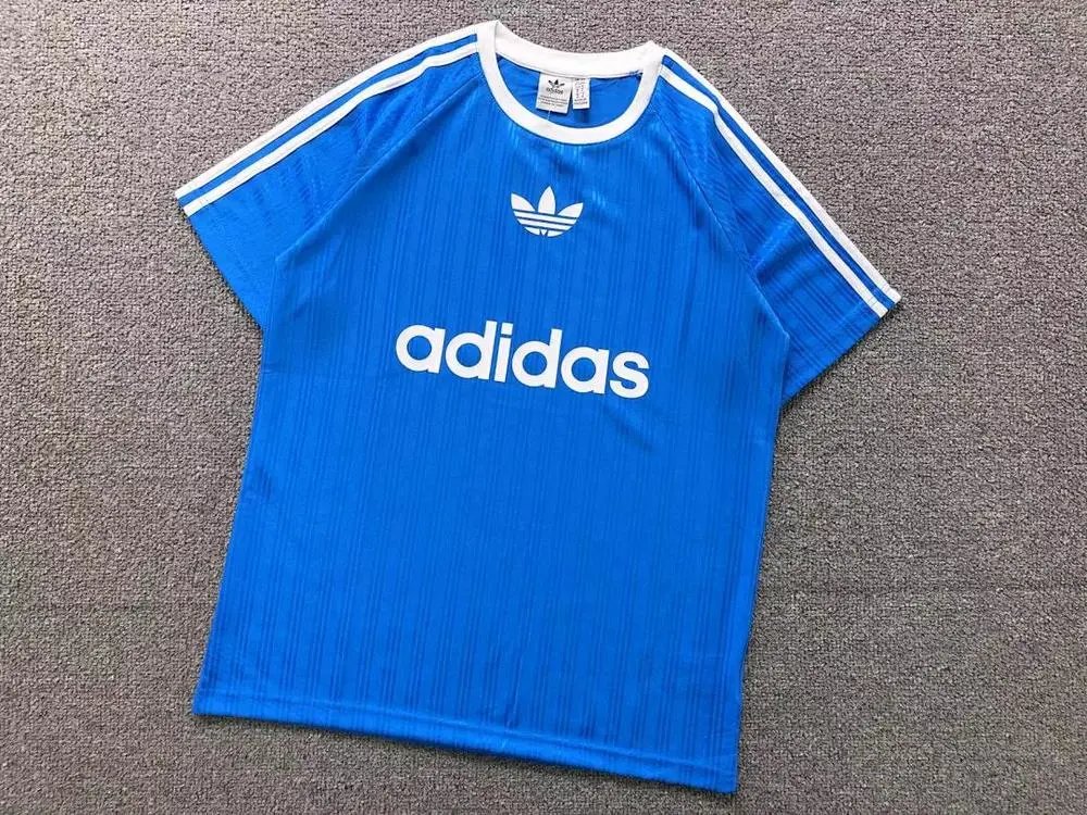 Adidas T-Shirts Trefoil Logo 3-Stripe Crew-Neck T-Shirt — Style 4