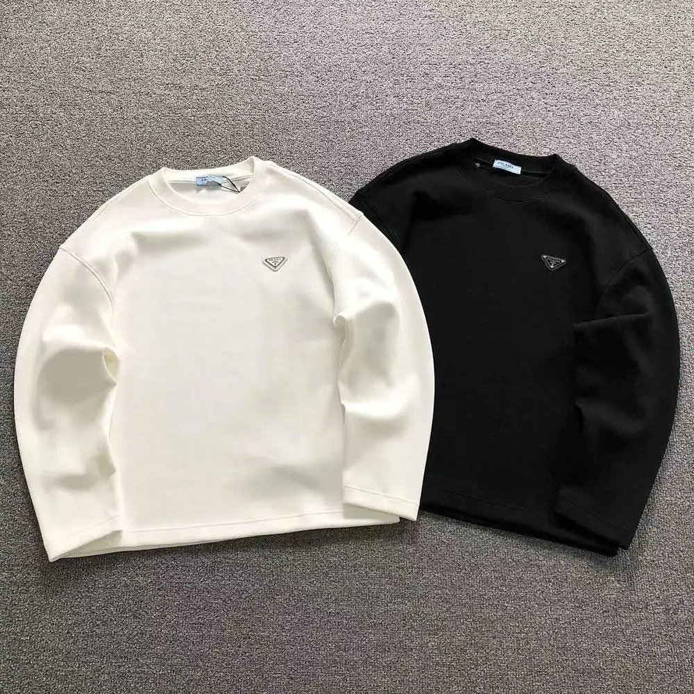 Prada triangle logo long sleeve sweatshirt — W2CFinds curated find