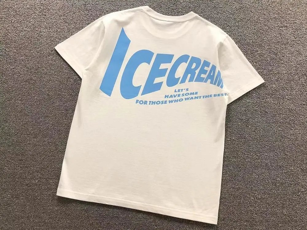 ICECREAM T-Shirts Short-Sleeve Running Dog Logo Graphic image 5