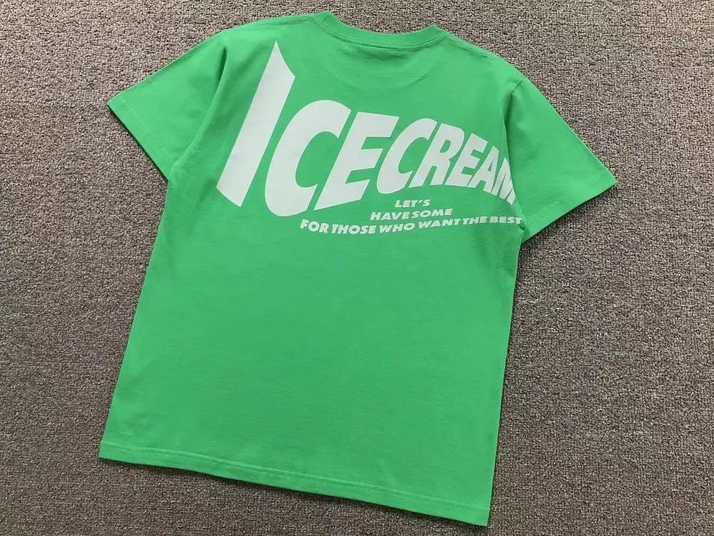 ICECREAM T-Shirts Short-Sleeve Running Dog Logo Graphic image 4