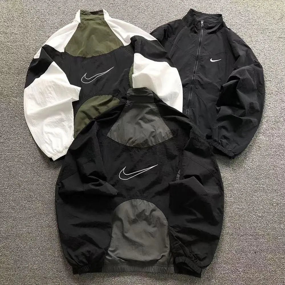 Nike color block stand collar windbreaker jacket — W2CFinds curated find