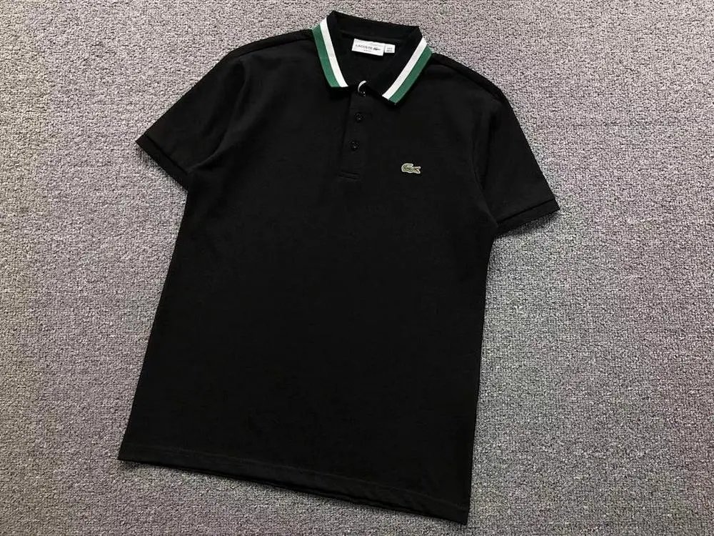 Lacoste T-Shirts Short-Sleeve Polo Shirt with Contrast-Tipped Collar — Style 4