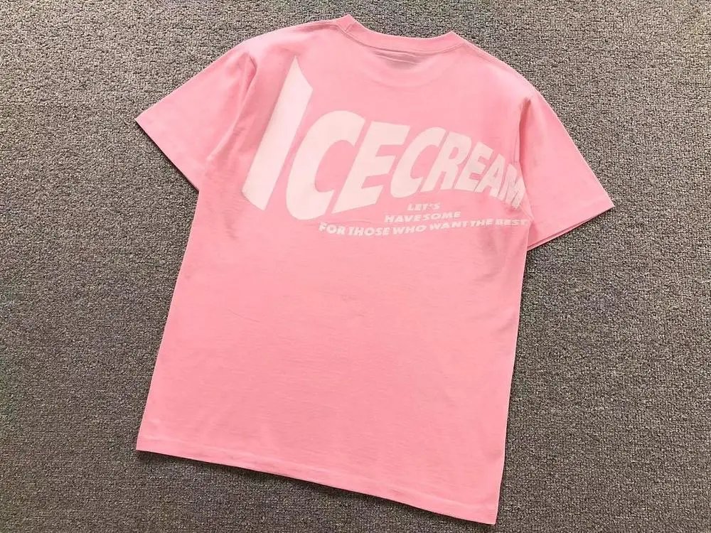 ICECREAM T-Shirts Short-Sleeve Running Dog Logo Graphic image 3