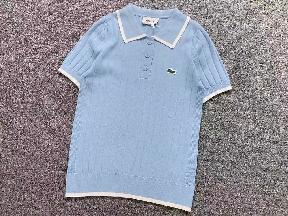 Lacoste Knitwear Ribbed short-sleeve polo knit top image 3