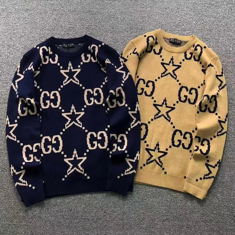 Gucci star GG jacquard crew neck sweater — W2CFinds curated find