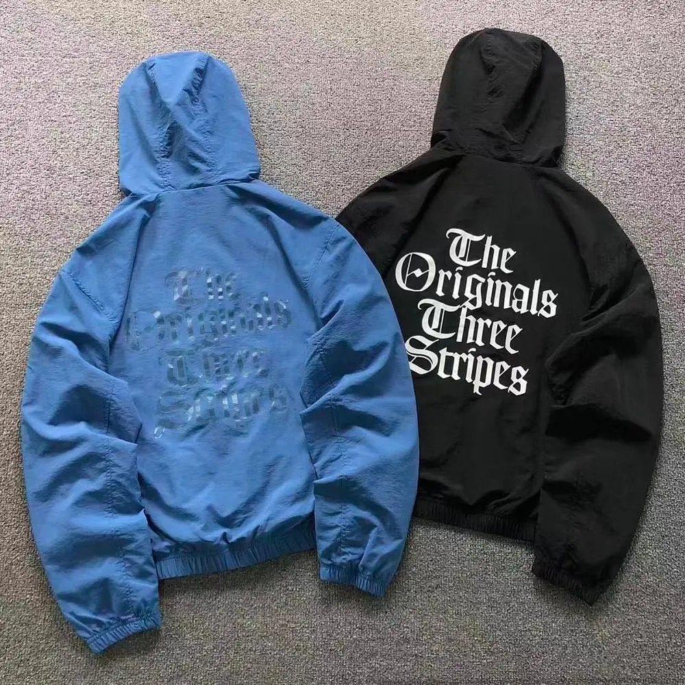 Adidas gothic print hooded windbreaker jacket — W2CFinds curated find
