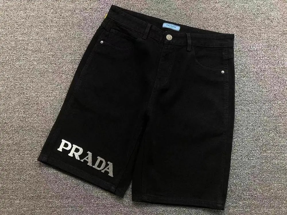 Prada Shorts Denim with embroidered logo image 3