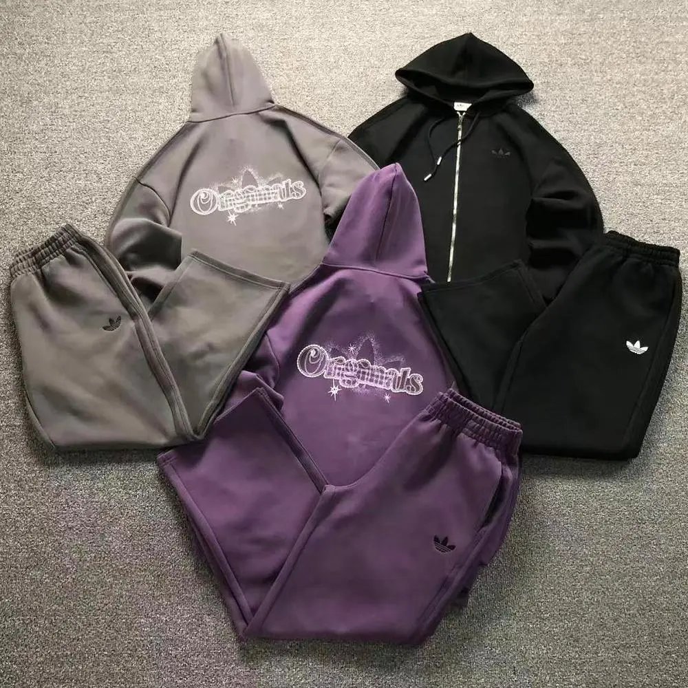 Adidas Originals printed zip hoodie and sweatpants suit/set — W2CFinds curated find