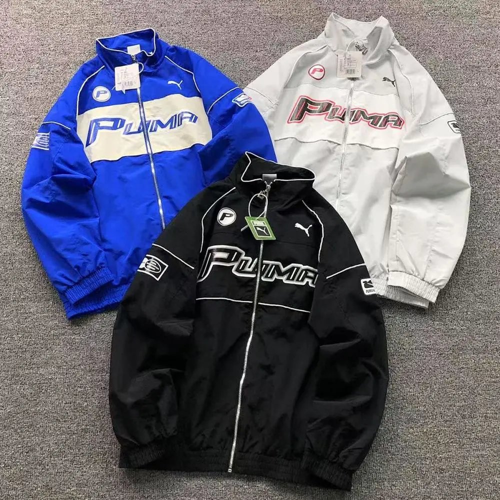Puma racing stand collar windbreaker jacket