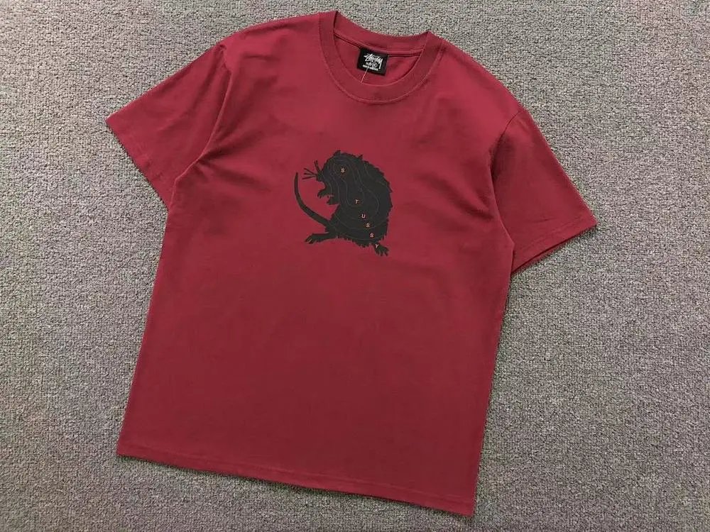 Stüssy T-Shirts Short-Sleeve Rat Graphic Crew-Neck T-Shirt image 3