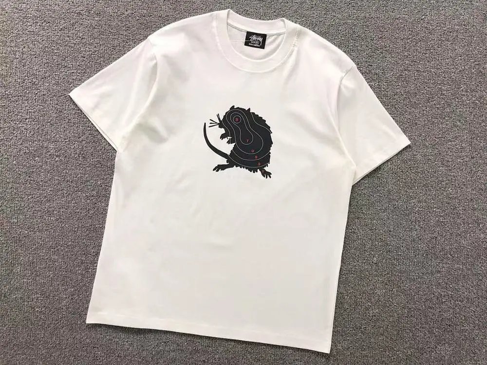 Stüssy T-Shirts Short-Sleeve Rat Graphic Crew-Neck T-Shirt image 2