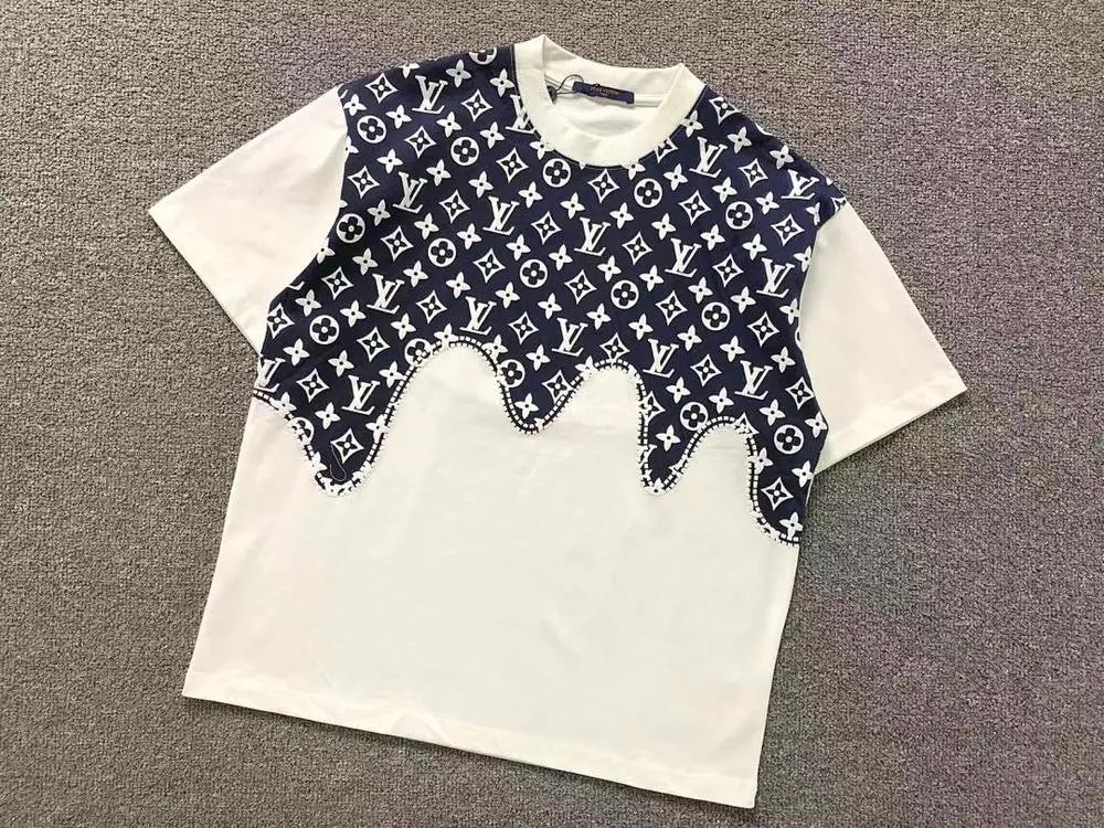 Louis Vuitton T-Shirts Short-Sleeve Wavy Monogram Panel T-Shirt image 2