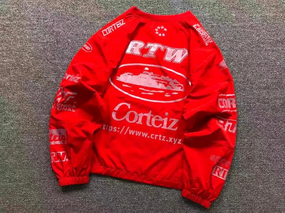 Corteiz Jackets Logo-Print Pullover Sports Jacket image 3