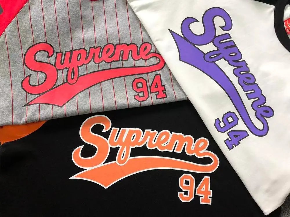Supreme Hoodies & Sweatshirts 94 Logo Tiger-Stripe Raglan Sweatshirt image 5