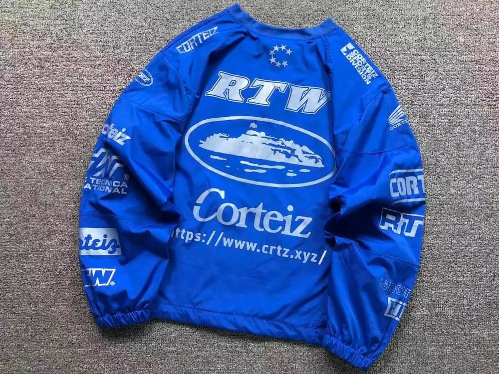 Corteiz Jackets Logo-Print Pullover Sports Jacket image 7