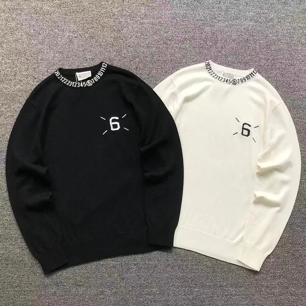 Maison Margiela number print crew neck sweater — W2CFinds curated find