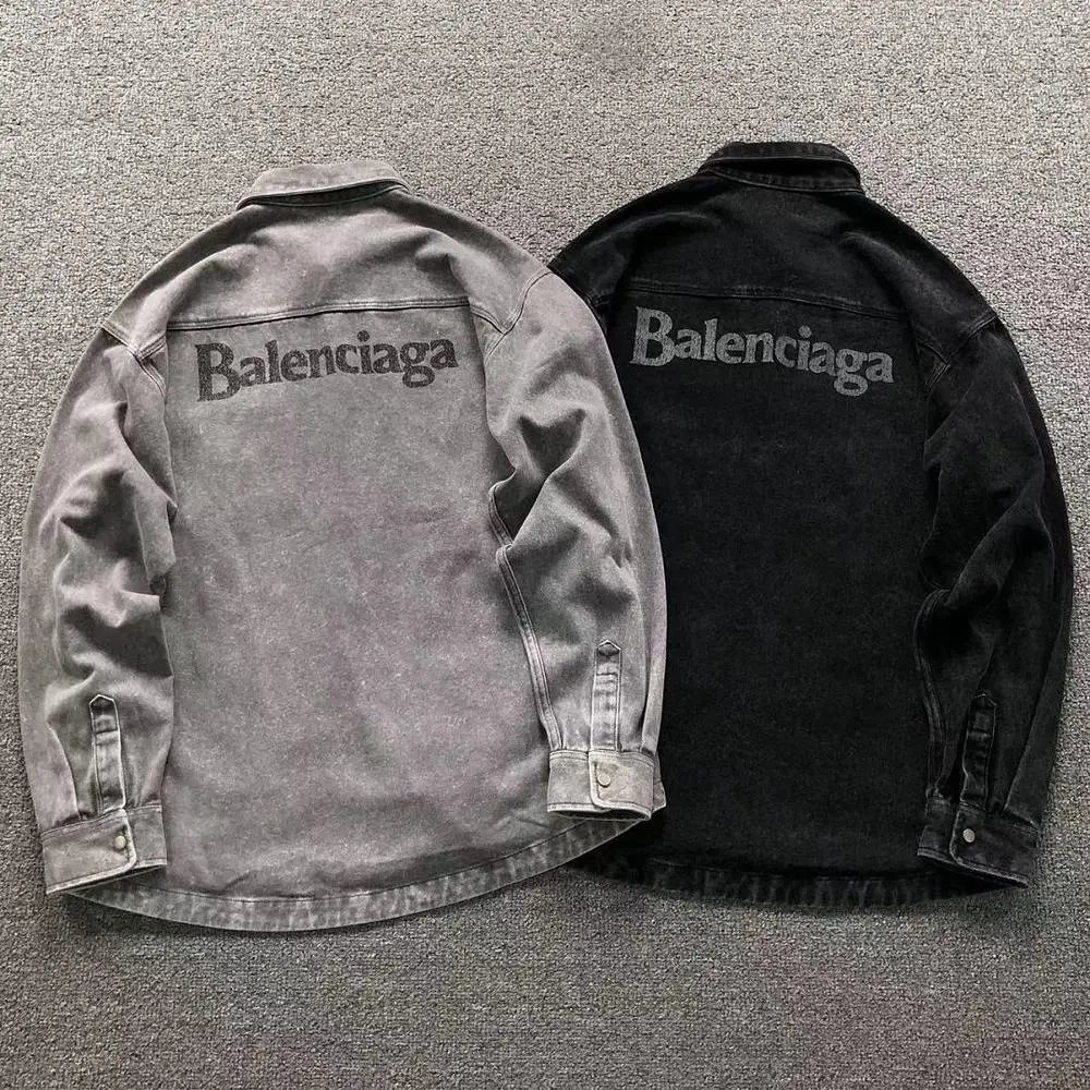 Balenciaga back logo washed denim jacket — W2CFinds curated find