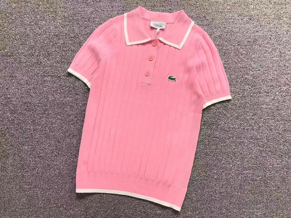 Lacoste Knitwear Ribbed short-sleeve polo knit top image 4