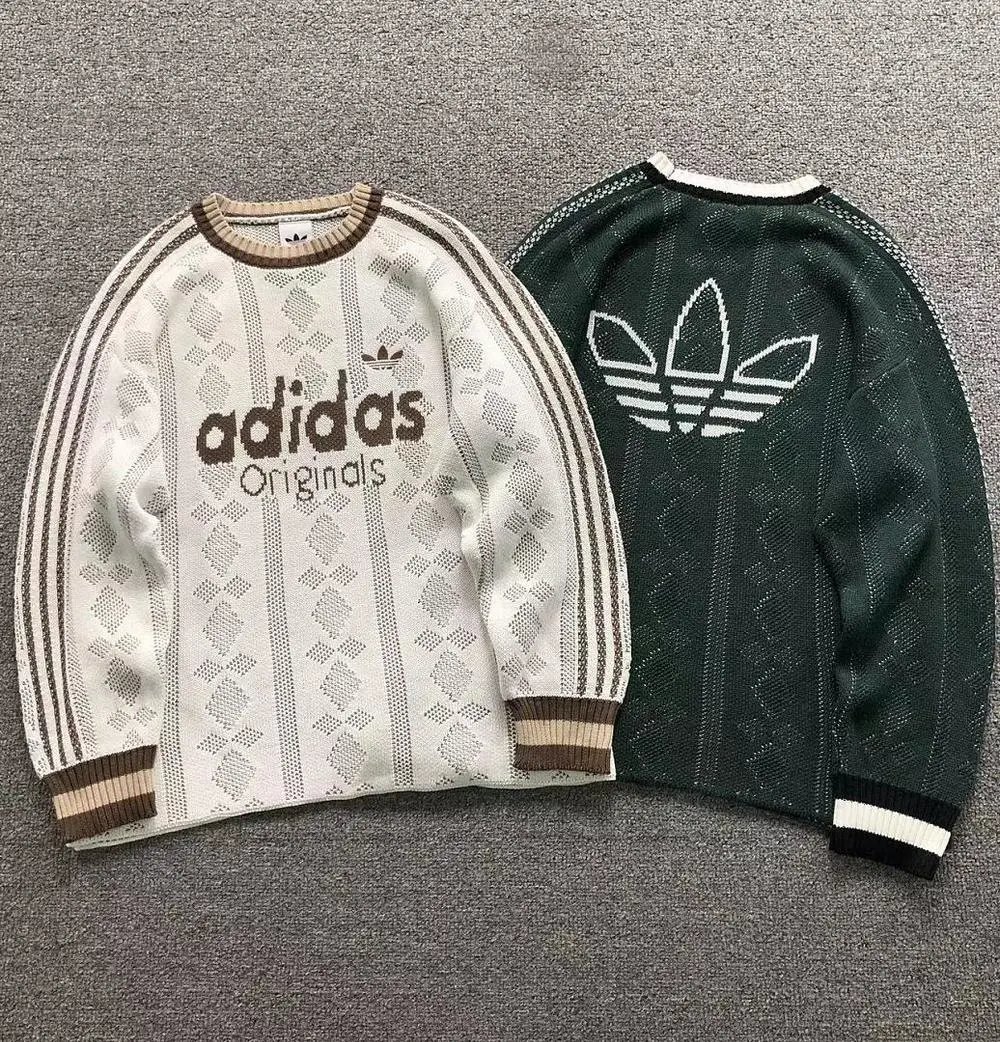 Adidas Originals jacquard crew neck sweater — W2CFinds curated find