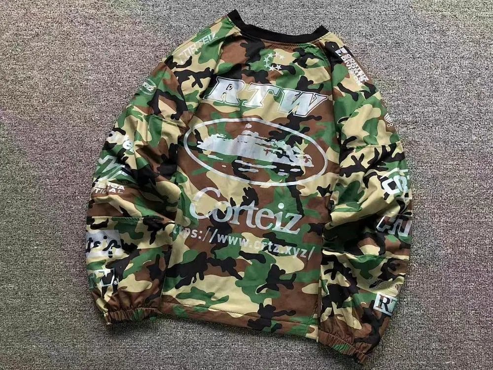 Corteiz Jackets Logo-Print Pullover Sports Jacket image 5