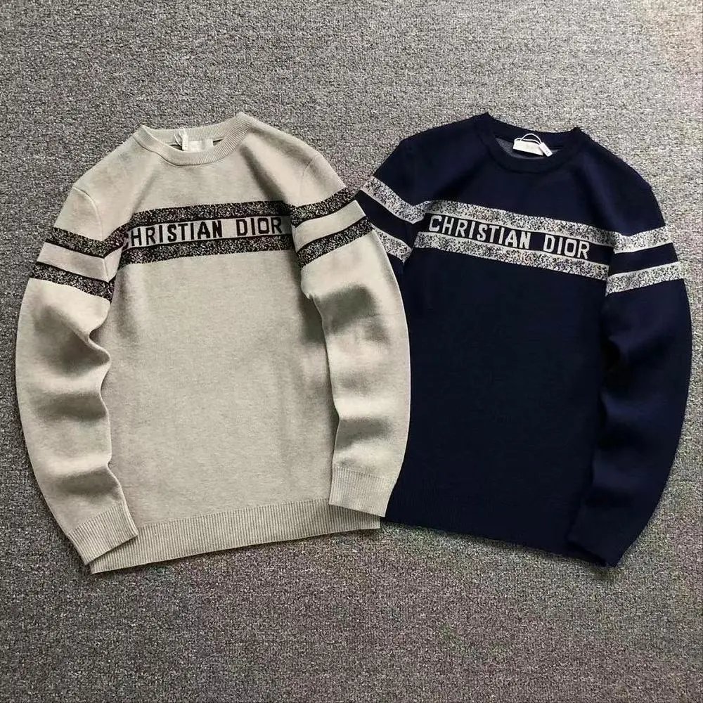 Dior logo stripe crew neck sweater — W2CFinds curated find