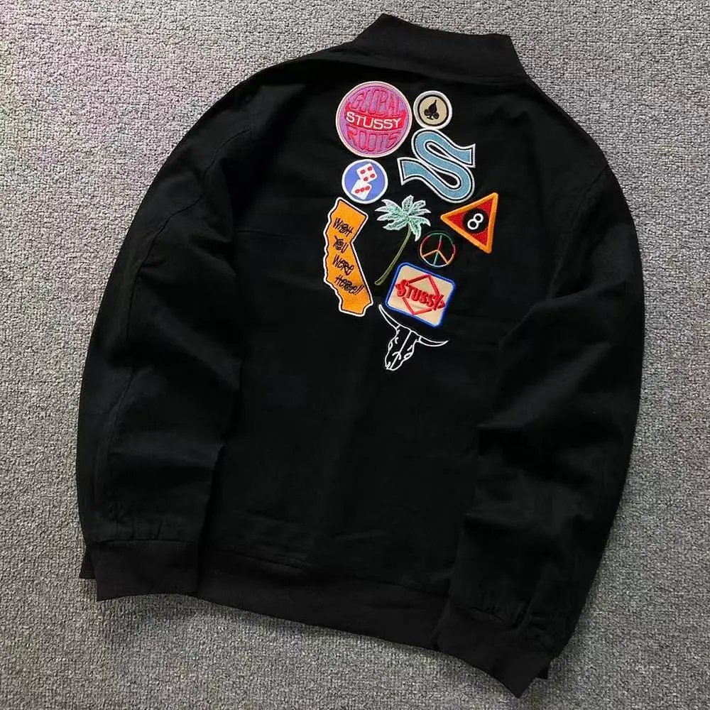 Stussy multi patch embroidered bomber jacket — W2CFinds curated find