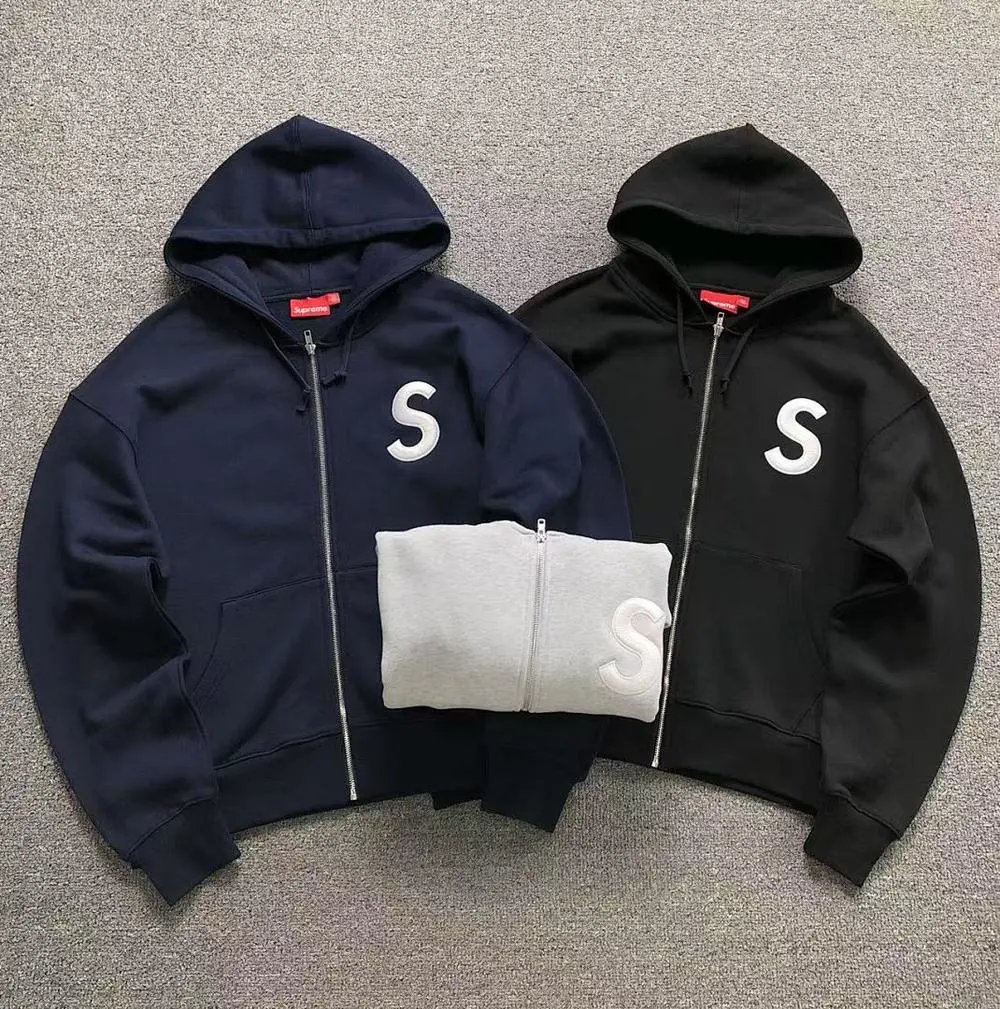 Supreme S logo zip-up hoodie — W2CFinds curated find
