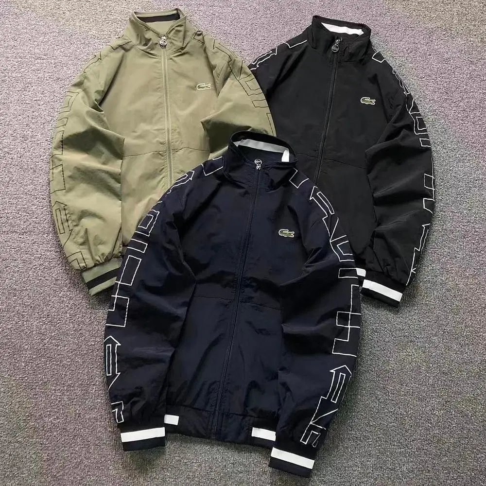 Lacoste stand collar woven jacket — W2CFinds curated find