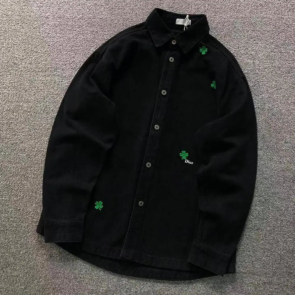 Dior clover embroidered shirt jacket — W2CFinds curated find