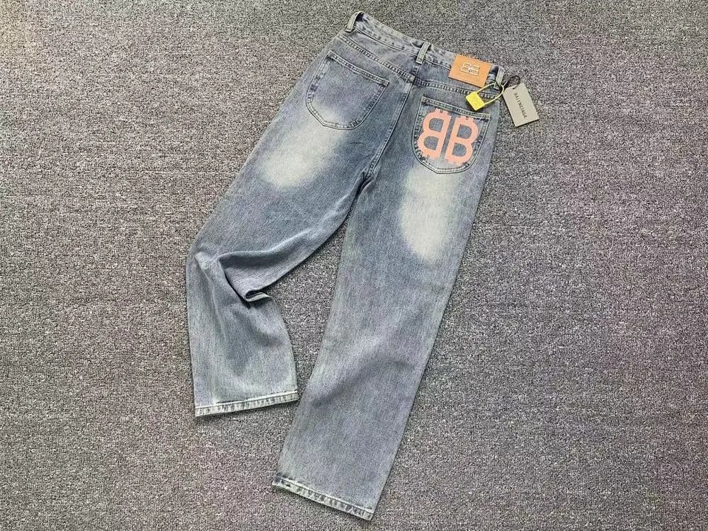 Balenciaga Jeans Wide-Leg with BB Back-Pocket Logo image 4