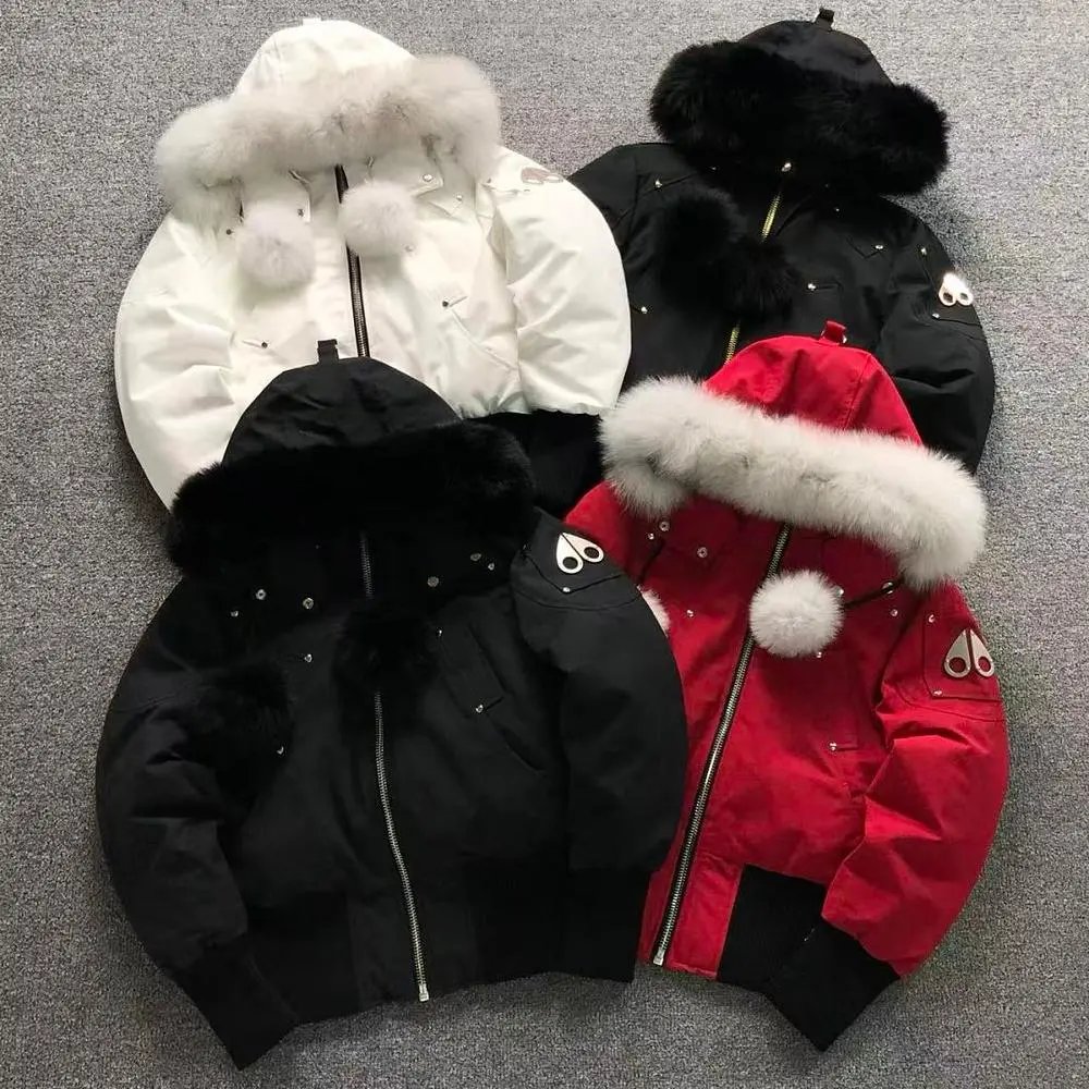 Moose Knuckles fur hood short down jacket — W2CFinds curated find
