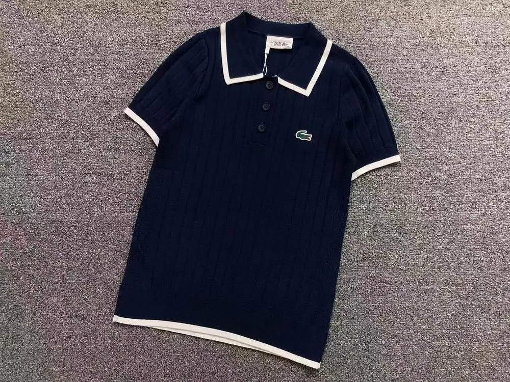 Lacoste Knitwear Ribbed short-sleeve polo knit top image 5