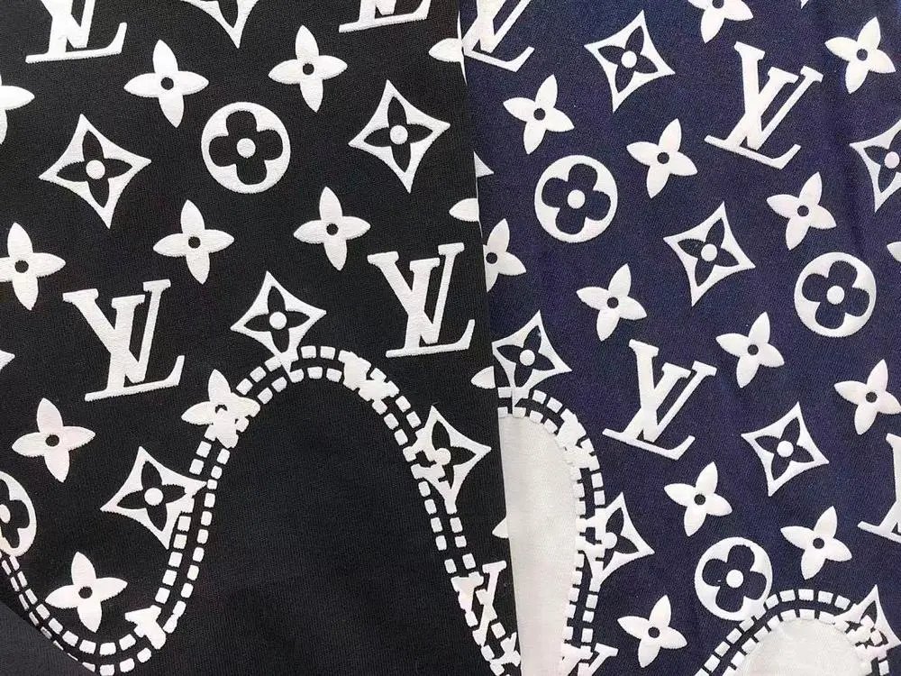 Louis Vuitton T-Shirts Short-Sleeve Wavy Monogram Panel T-Shirt image 4