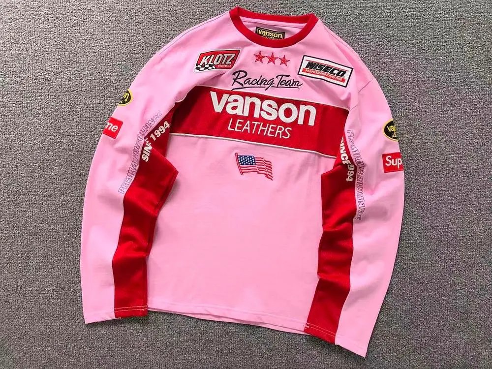 Vanson Shirts Racing Team Graphic Long-Sleeve Shirt — Style 2