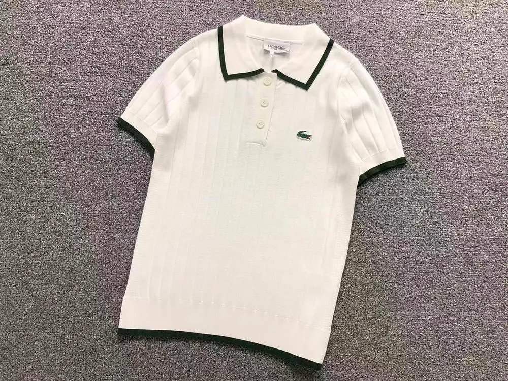 Lacoste Knitwear Ribbed short-sleeve polo knit top image 2
