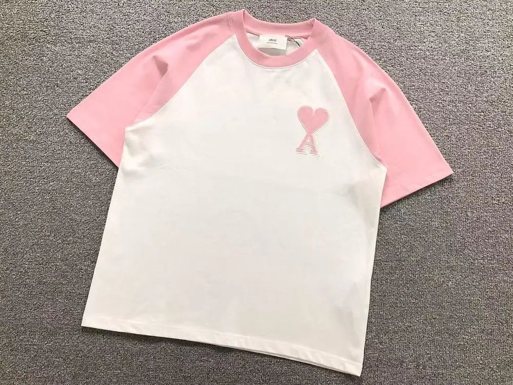 AMI T-Shirts Heart Logo Raglan Short-Sleeve T-Shirt image 3