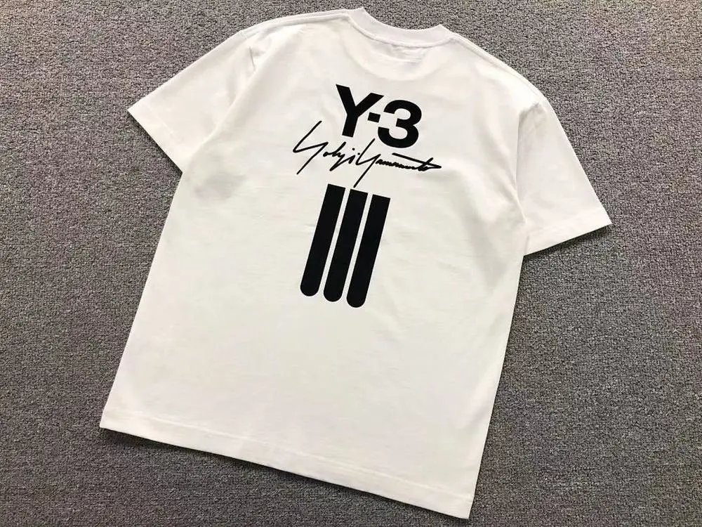 Y-3 T-Shirts Yohji Yamamoto Signature Three Stripes Graphic image 2