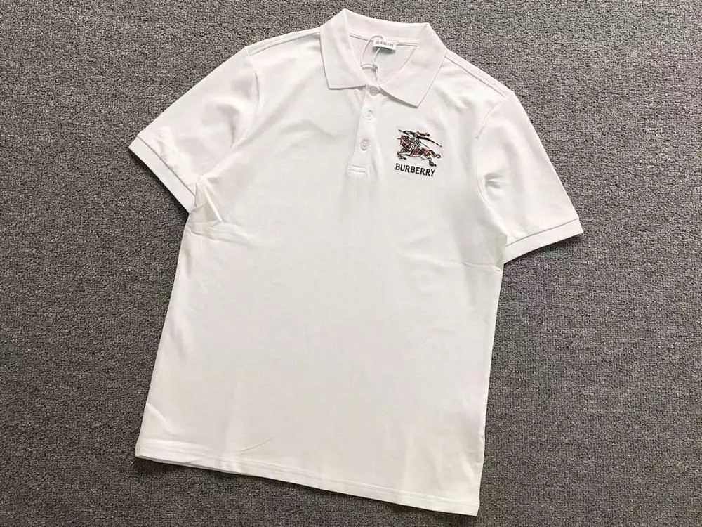 Burberry Shirts Short-Sleeve Polo Shirt with Embroidered Equestrian Knight image 2