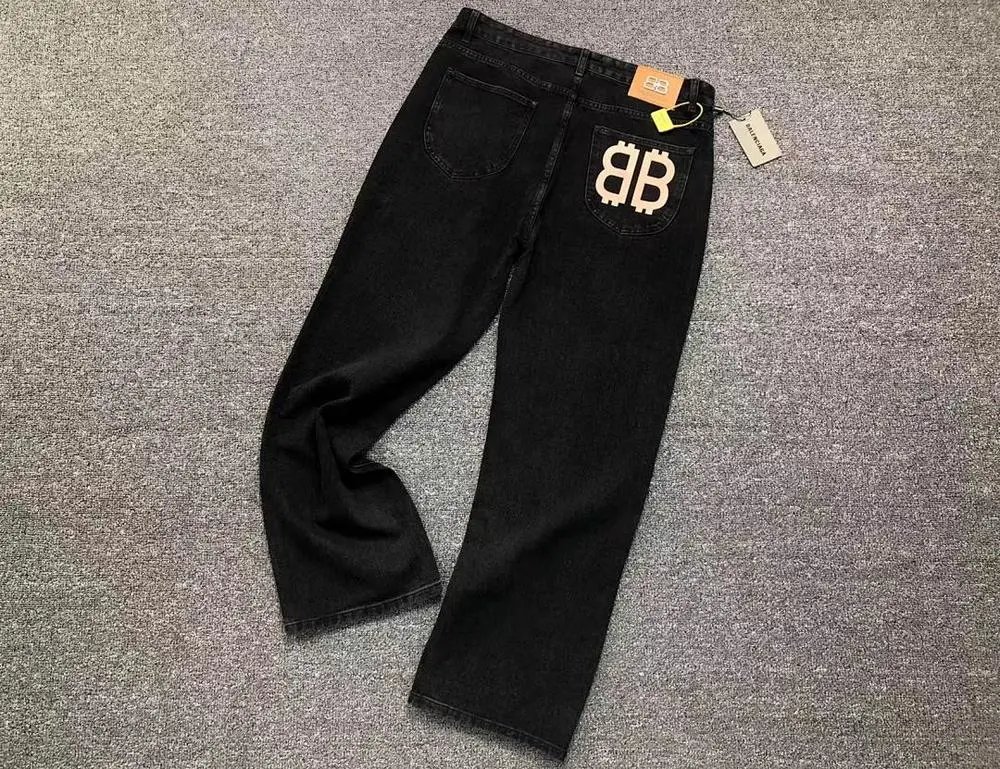 Balenciaga Jeans Wide-Leg with BB Back-Pocket Logo image 2