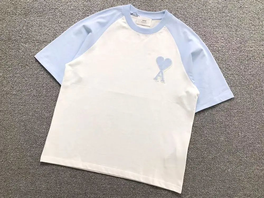 AMI T-Shirts Heart Logo Raglan Short-Sleeve T-Shirt image 4