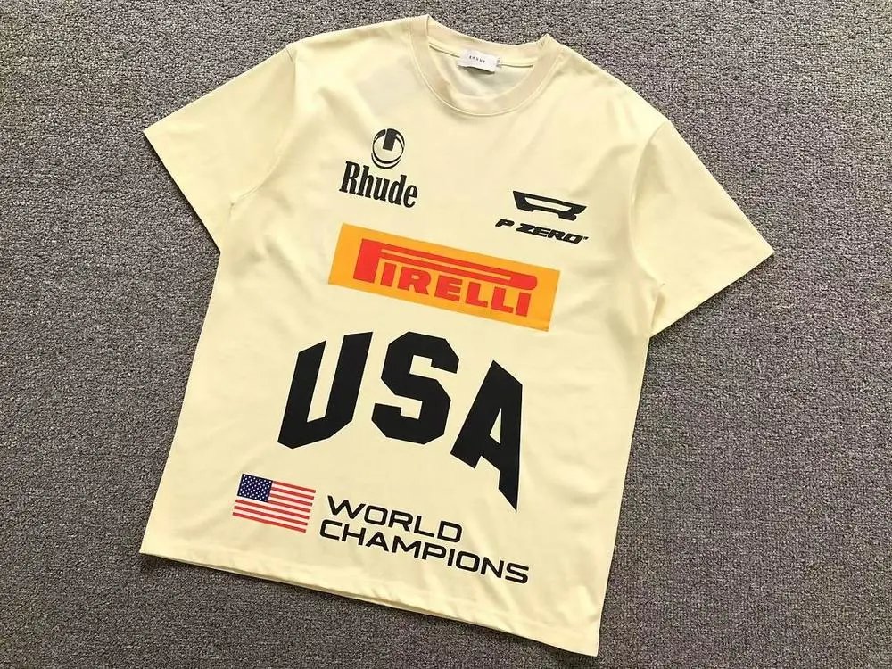 Rhude T-Shirts USA World Champions Graphic T-Shirt image 4
